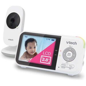 Baby Monitor, 2.8” Screen, Night Vision, 2-Way Audio, Temperature Sensor